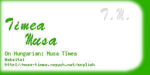 timea musa business card